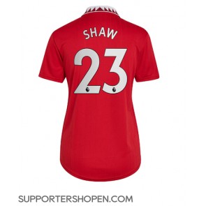 Manchester United Luke Shaw #23 Hemma Matchtröja Dam 2022-23 Kortärmad